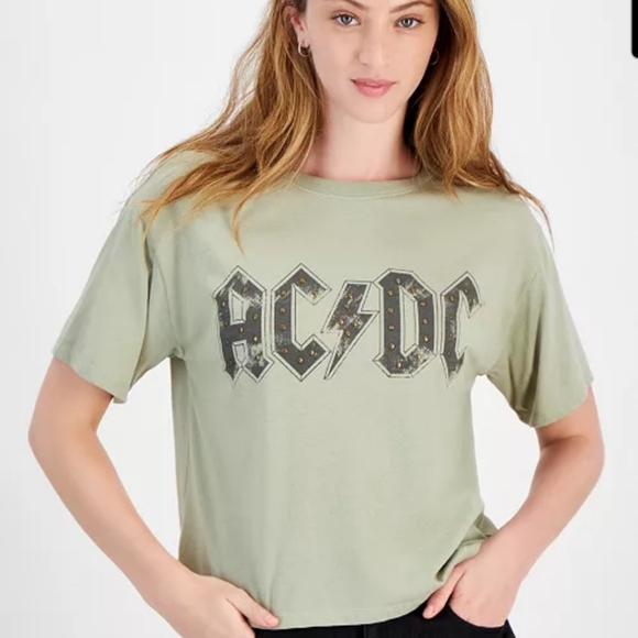 AC/DC | Tops | Acdc Green Graphic Tshirt | Poshmark